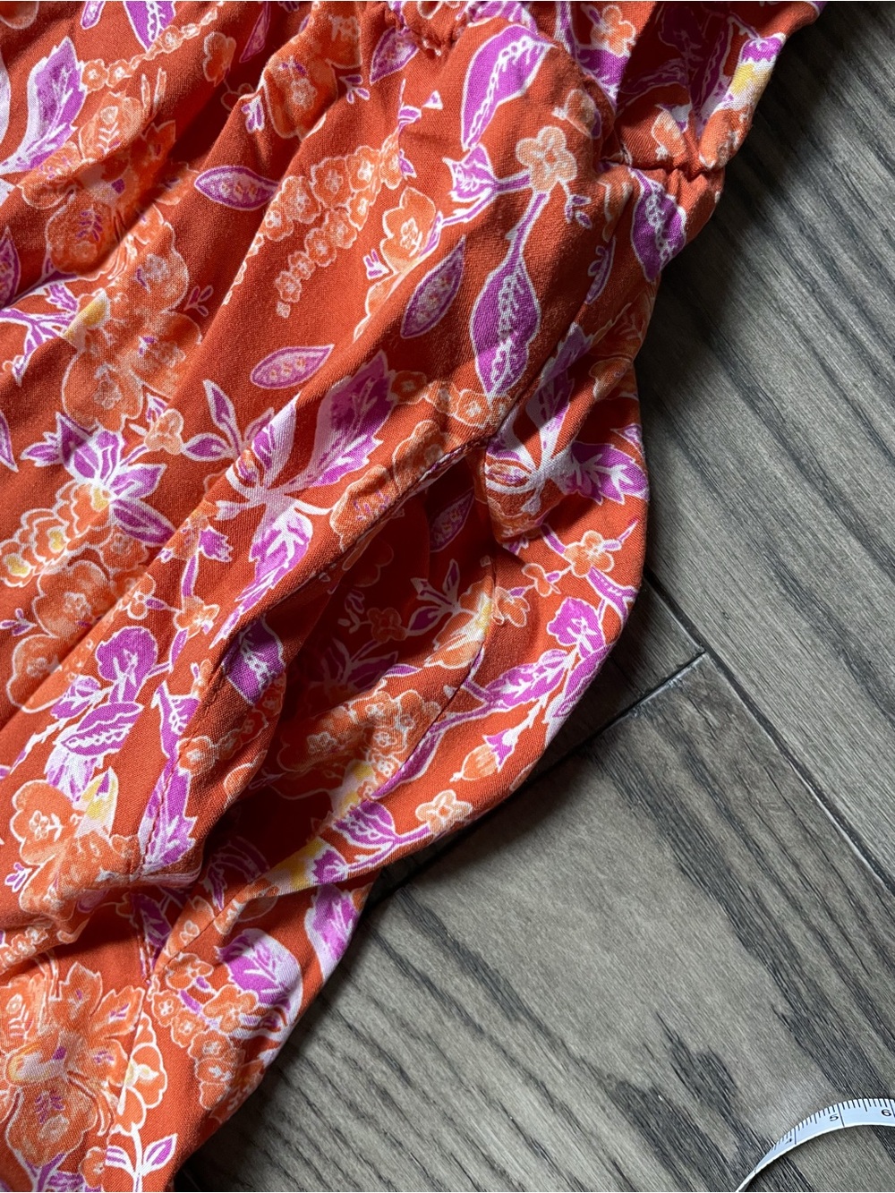 J. Crew • Floral Orange Pink Ruffle Tiered Maxi Dress in Painted Block Print • M - Picture 8 of 15